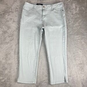 Simply Vera Vera Wang Denim Capri Jeans Light Blue Mid Rise Stretch Size 10